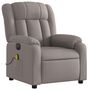 Voir la diapositive 4 : VIDAXL Fauteuil inclinable de massage electrique Taupe Tissu