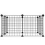 Voir la diapositive 3 : VIDAXL Cage animaux de compagnie a 8 panneaux Noir 35x35 cm Acier