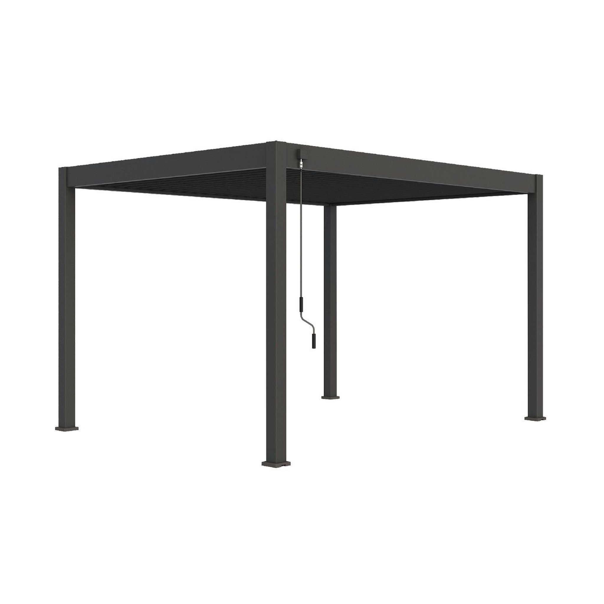 Voir la diapositive 4 : OMBREA Pergola Bioclimatique autoportée 3X4 m - Aluminium - Anthracite - VS OMBREA®