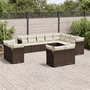 Voir la diapositive 1 : VIDAXL Salon de jardin avec coussins 12 pcs marron resine tressee