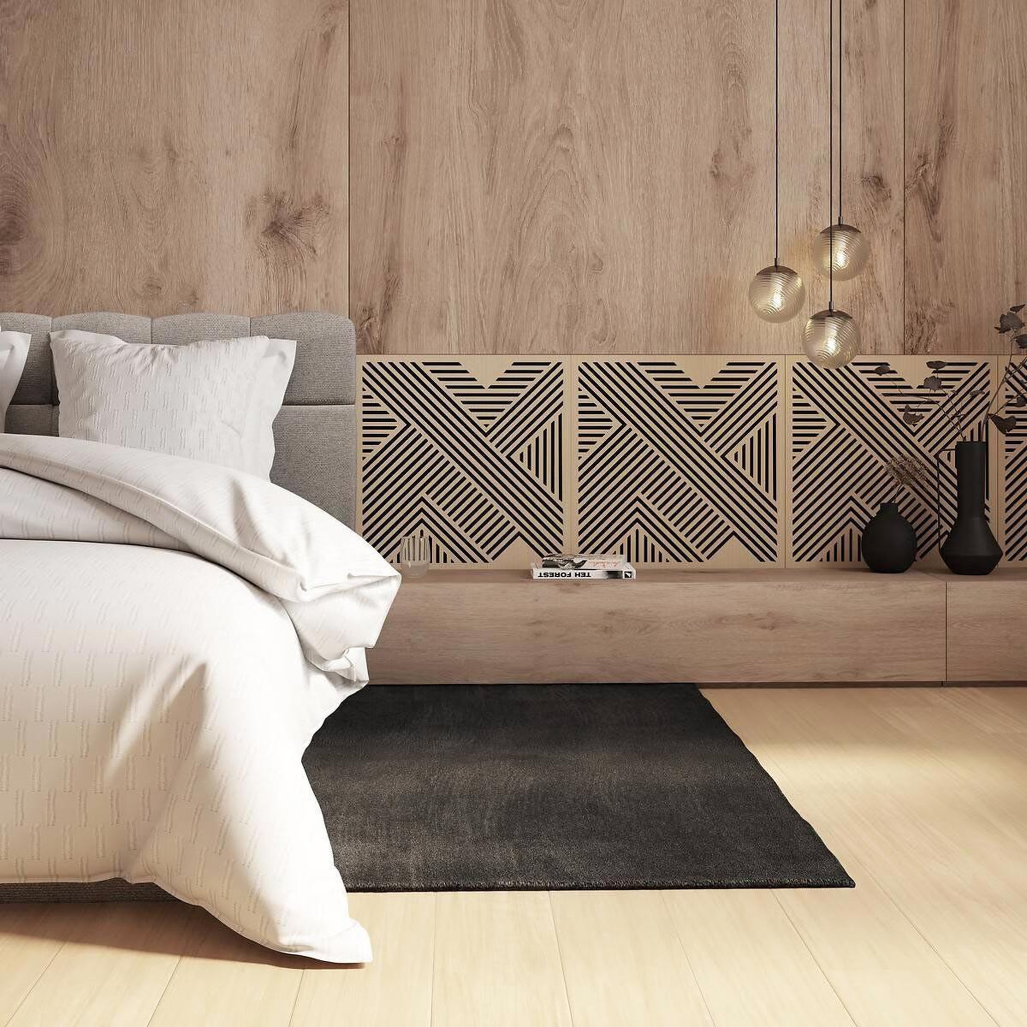 Voir la diapositive 3 : ATMOSPHERA Panneau mural déco à croix  eileen  58x58cm naturel