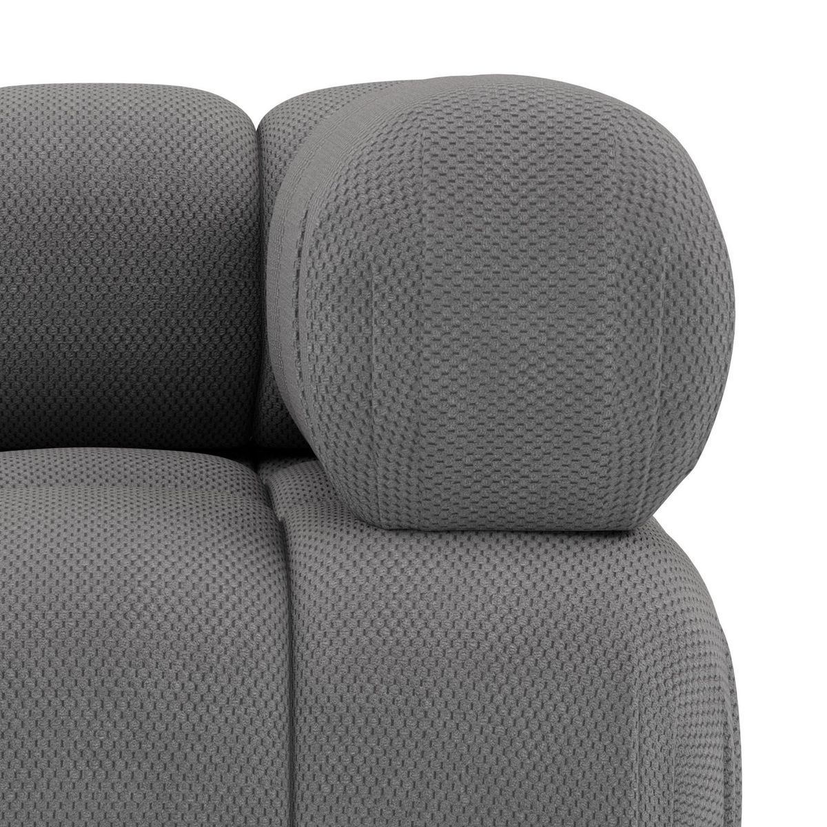 LISA DESIGN Ruby - module d'assise d'angle droit en velours texturé