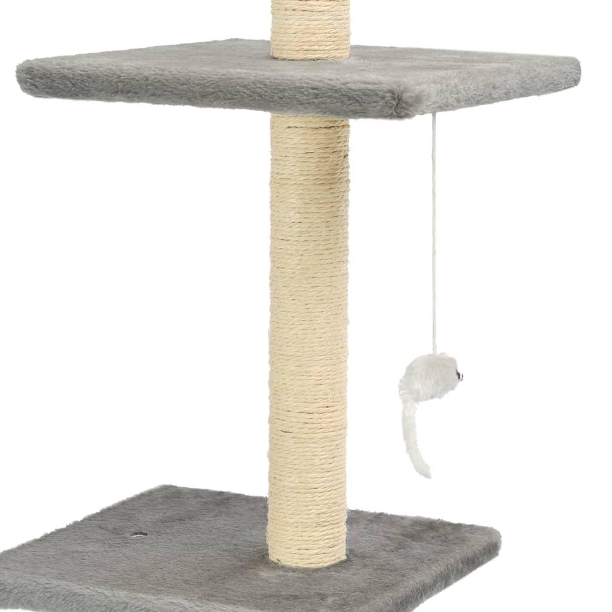Voir la diapositive 4 : VIDAXL Arbre a chat avec griffoirs en sisal 260 cm Gris