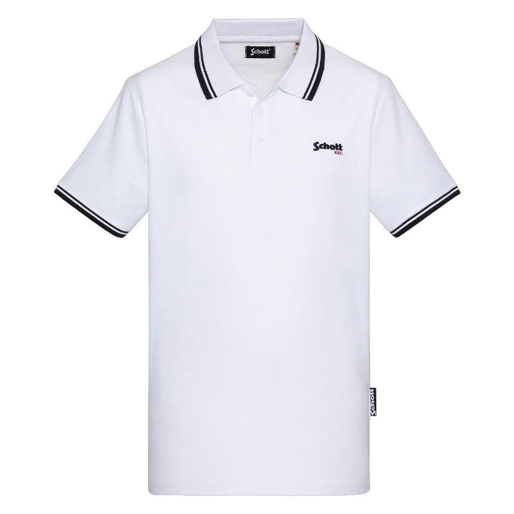 Schott Polo  Homme Schott PSWILL2. Coloris disponibles : Blanc