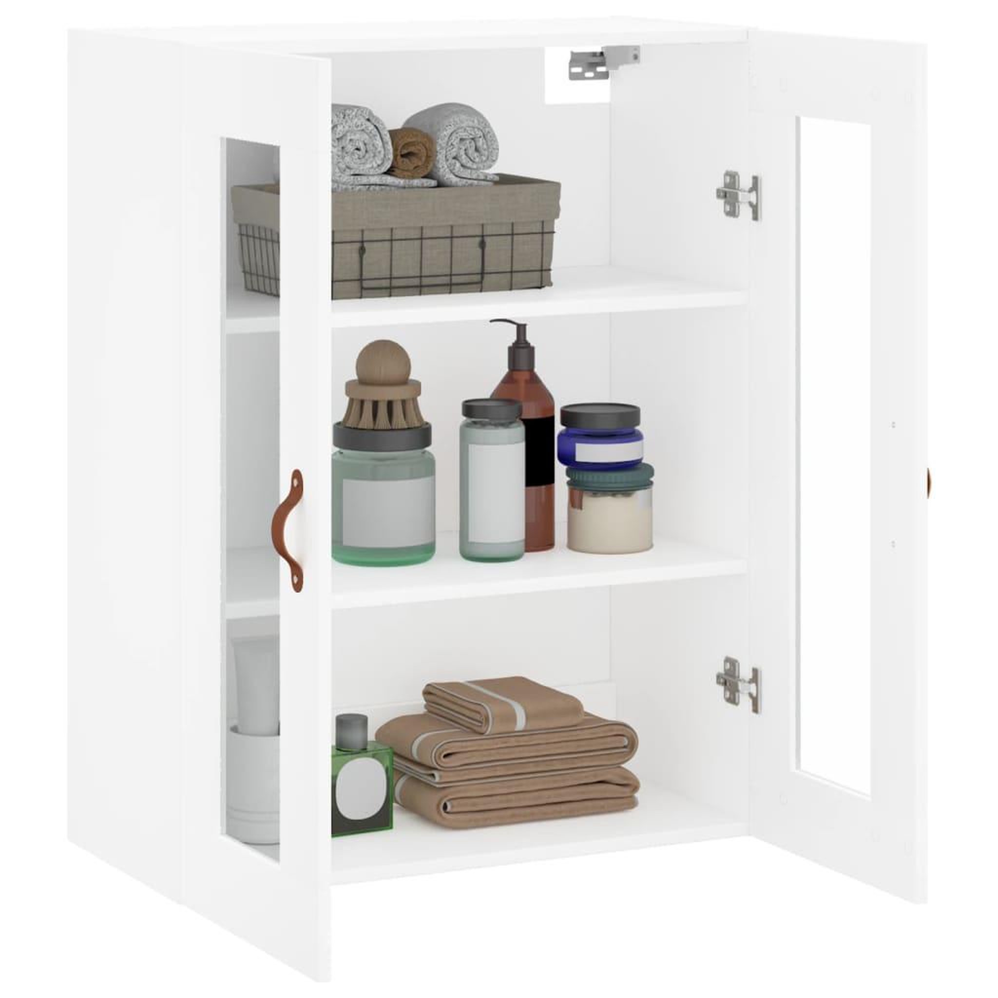 Voir la diapositive 5 : VIDAXL Armoire murale blanc 69,5x34x90 cm