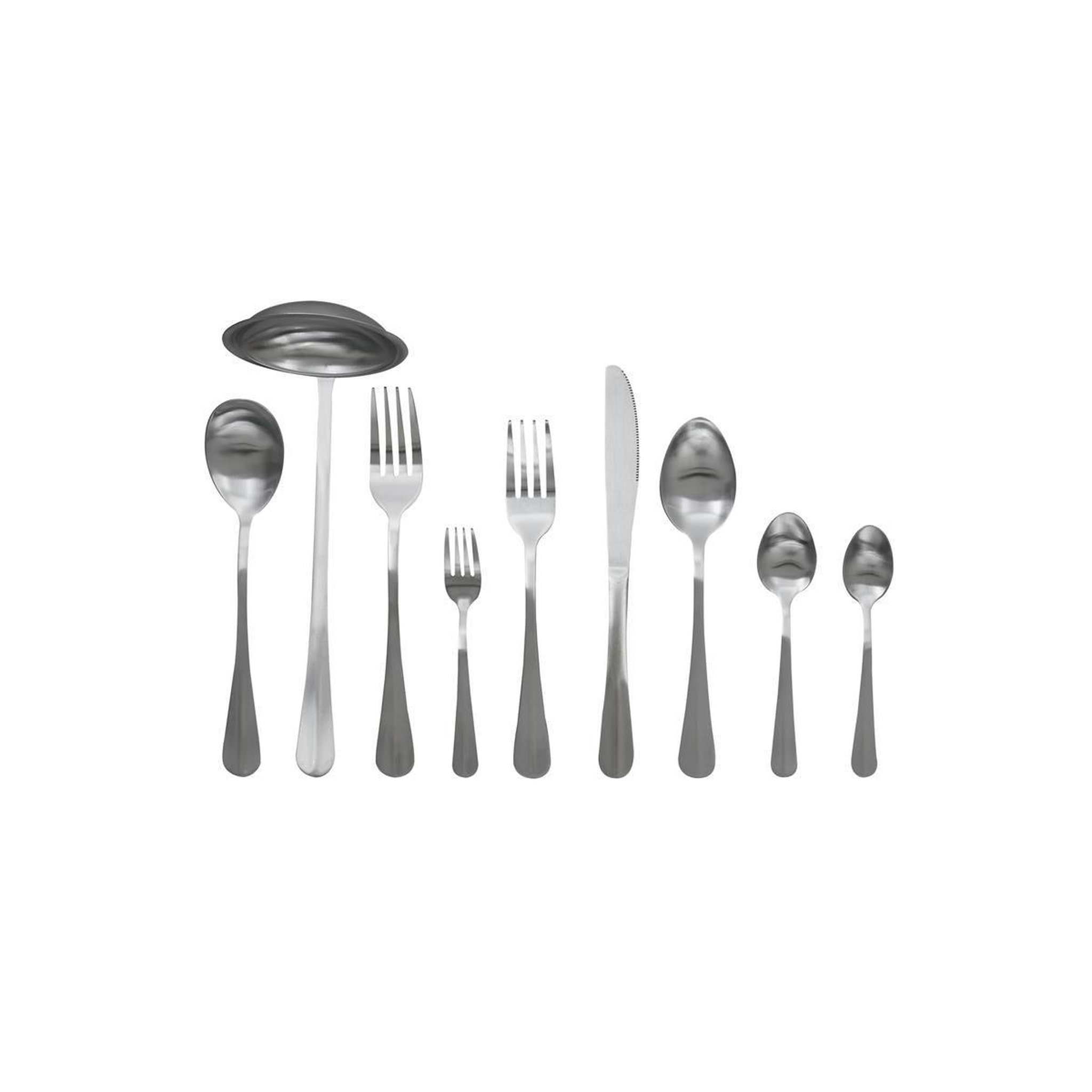 The Home Deco Factory Ménagère 39 Pièces en Inox  Brossée  25cm Argent