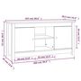 Voir la diapositive 6 : VIDAXL Meuble TV Blanc 103x36,5x52 cm Bois de pin massif