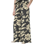 JACQUELINE DE YONG Pantalon fluide Imprimé Noir/Beige  Femme JDY Life Palazzo. Coloris disponibles : Noir