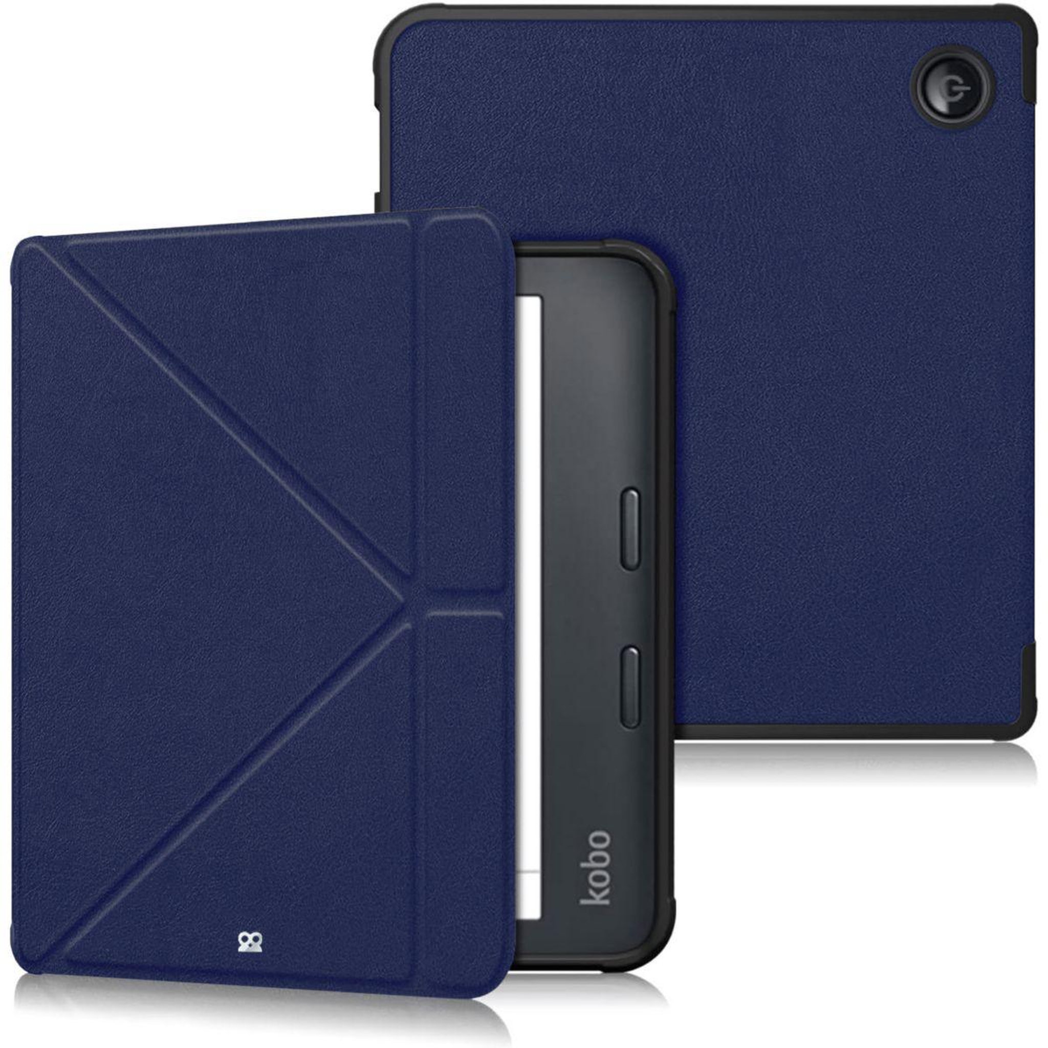 Voir la diapositive 4 : IBROZ Etui origami kobo libra colour 2024 bleu