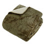 Voir la diapositive 1 : ATMOSPHERA Plaid Sherpa en Flanelle  Lyno  130x170cm Vert Kaki