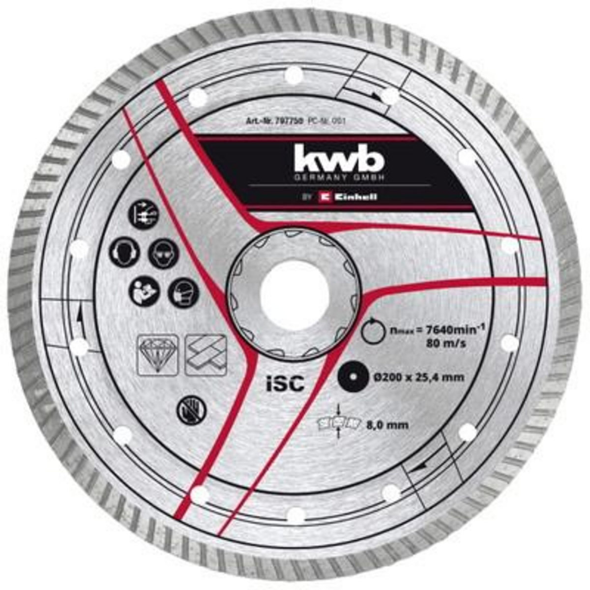 KWB Disque Turbo diamanté 200x25,4 mm