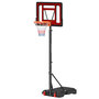 Voir la diapositive 5 : HOMCOM Panier de basketball sur pied hauteur réglable H.160–210 cm lestage roulettes noir rouge