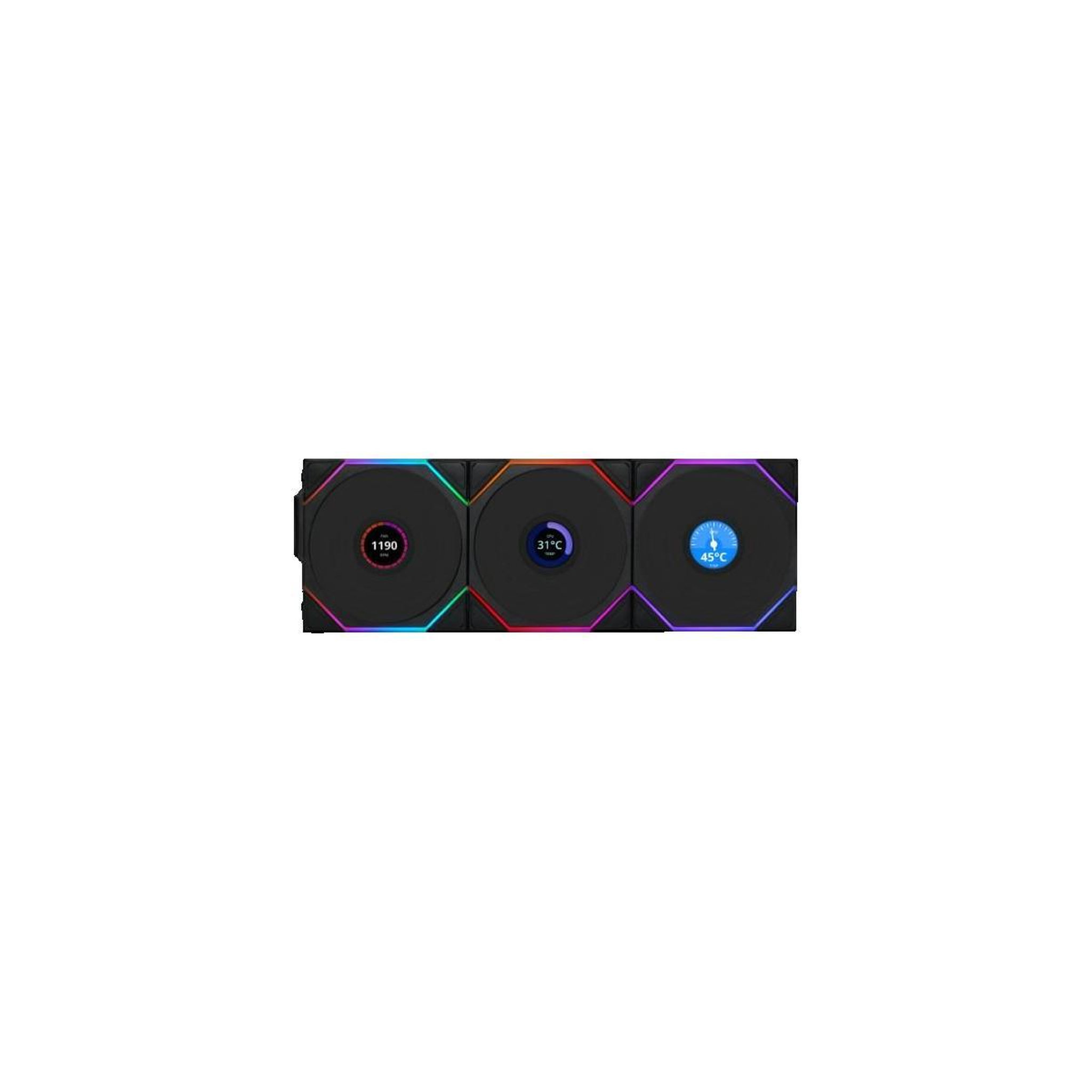 Voir la diapositive 2 : Lian-li Ventilateur Lian Li UNI FAN TL Wireless LCD Noir RGB ARGB