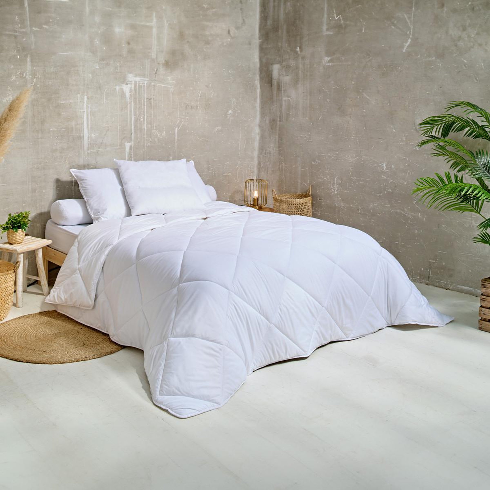 Voir la diapositive 2 : ATELIERS DU NORD Pack Couette et oreillers Lavable à 95°