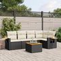 Voir la diapositive 1 : VIDAXL Salon de jardin 6 pcs avec coussins noir resine tressee