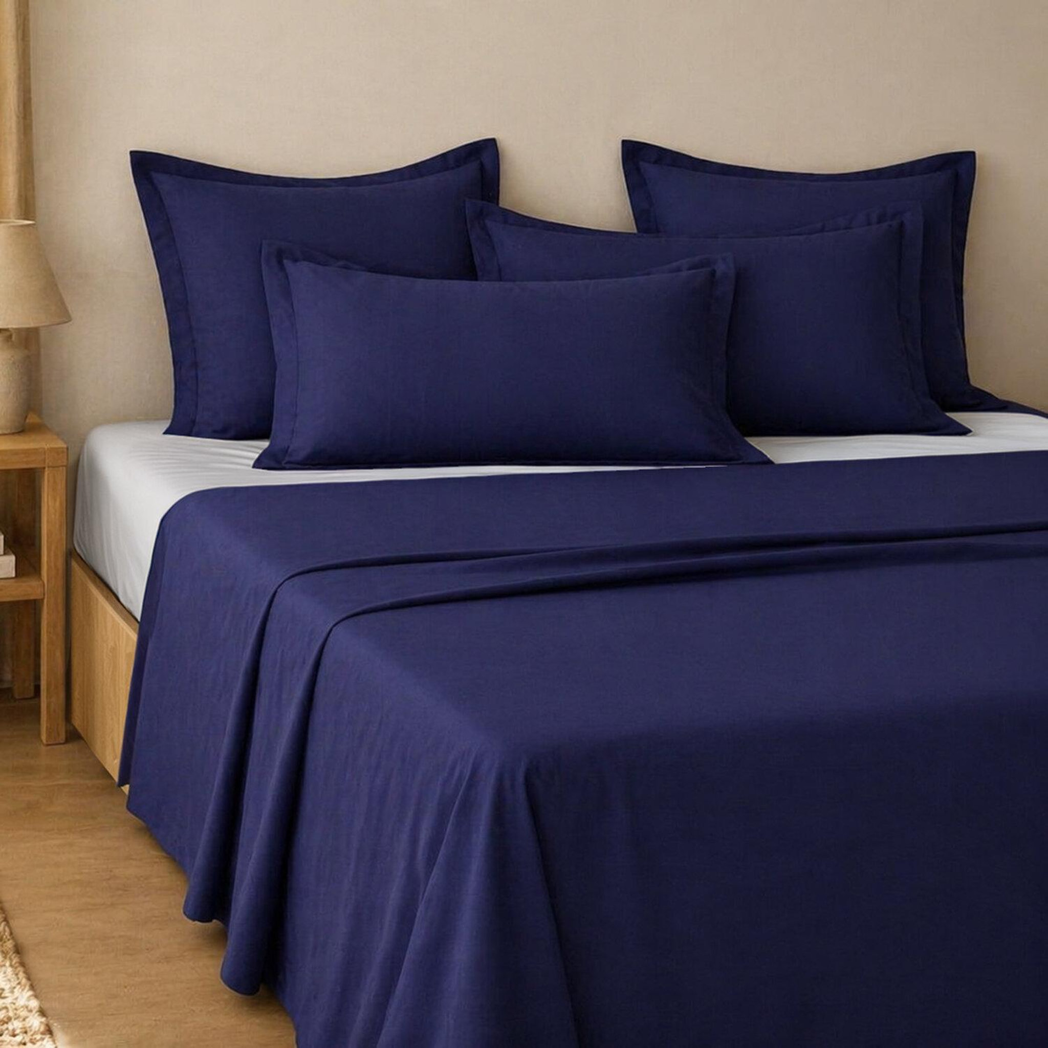Voir la diapositive 1 : ATELIER DU COTON Parure de drap et drap housse coton 57fils unie
