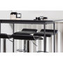 Voir la diapositive 5 : Paris Prix Ensemble Table de Bar & 4 Tabourets  Rax & Jonna  120cm Noir