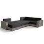 Voir la diapositive 3 : BEST MOBILIER Epona - canapé panoramique d'angle réversible 7 places convertible avec coffre en tissu