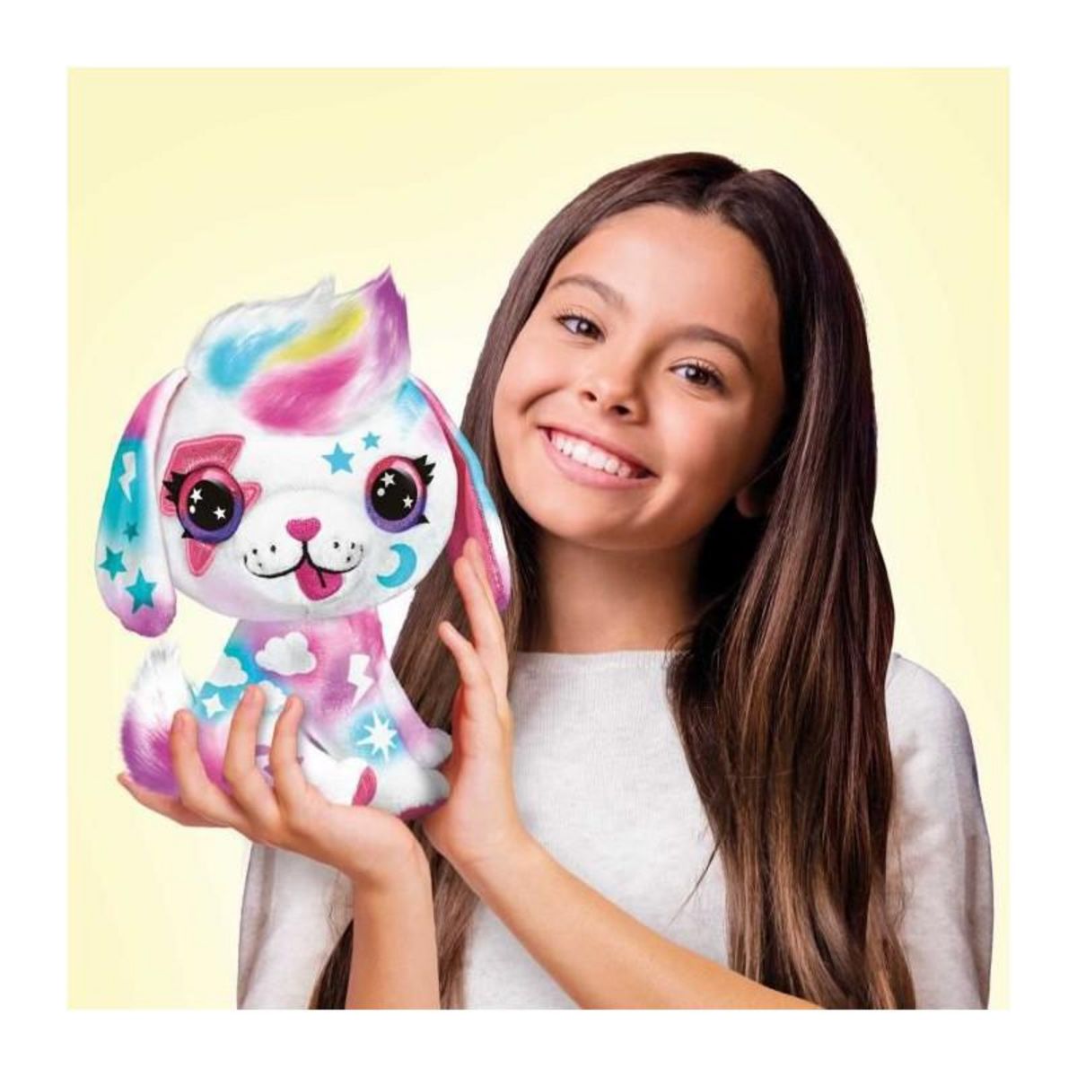 Canal Toys Peluche Airbrush Chiot a personnaliser - Peluche spray art avec feutres et pochoirs - OFG 249 - Canal Toys