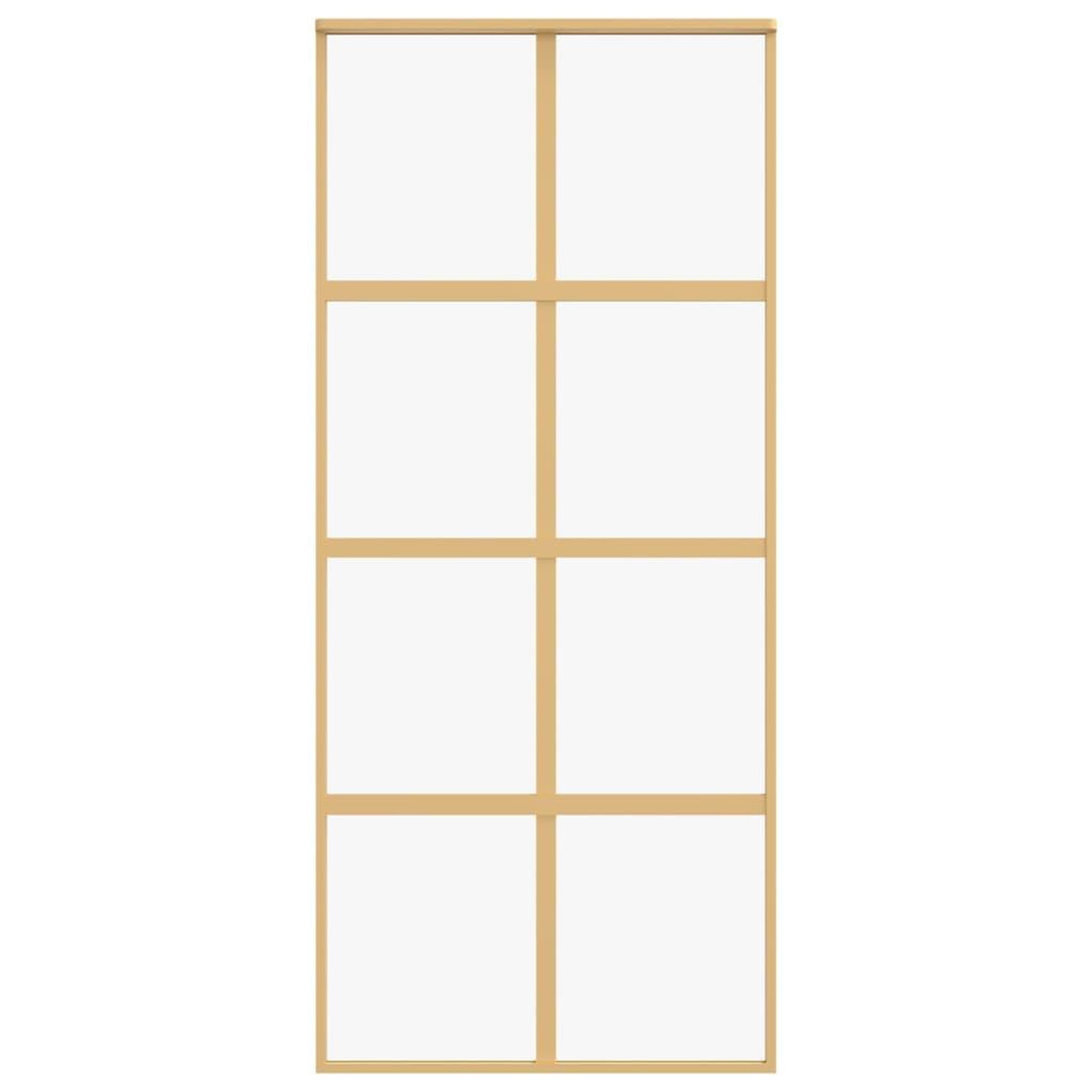 Voir la diapositive 4 : VIDAXL Porte coulissante dore 90x205 cm verre ESG clair et aluminium