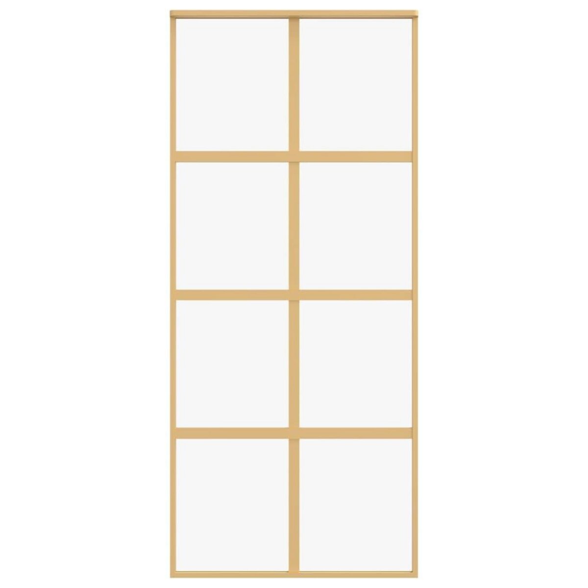 VIDAXL Porte coulissante dore 90x205 cm verre ESG clair et aluminium