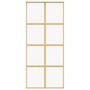 Voir la diapositive 4 : VIDAXL Porte coulissante dore 90x205 cm verre ESG clair et aluminium