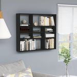 VIDAXL Etagere murale Noir 90x16x78 cm Bois d'ingenierie