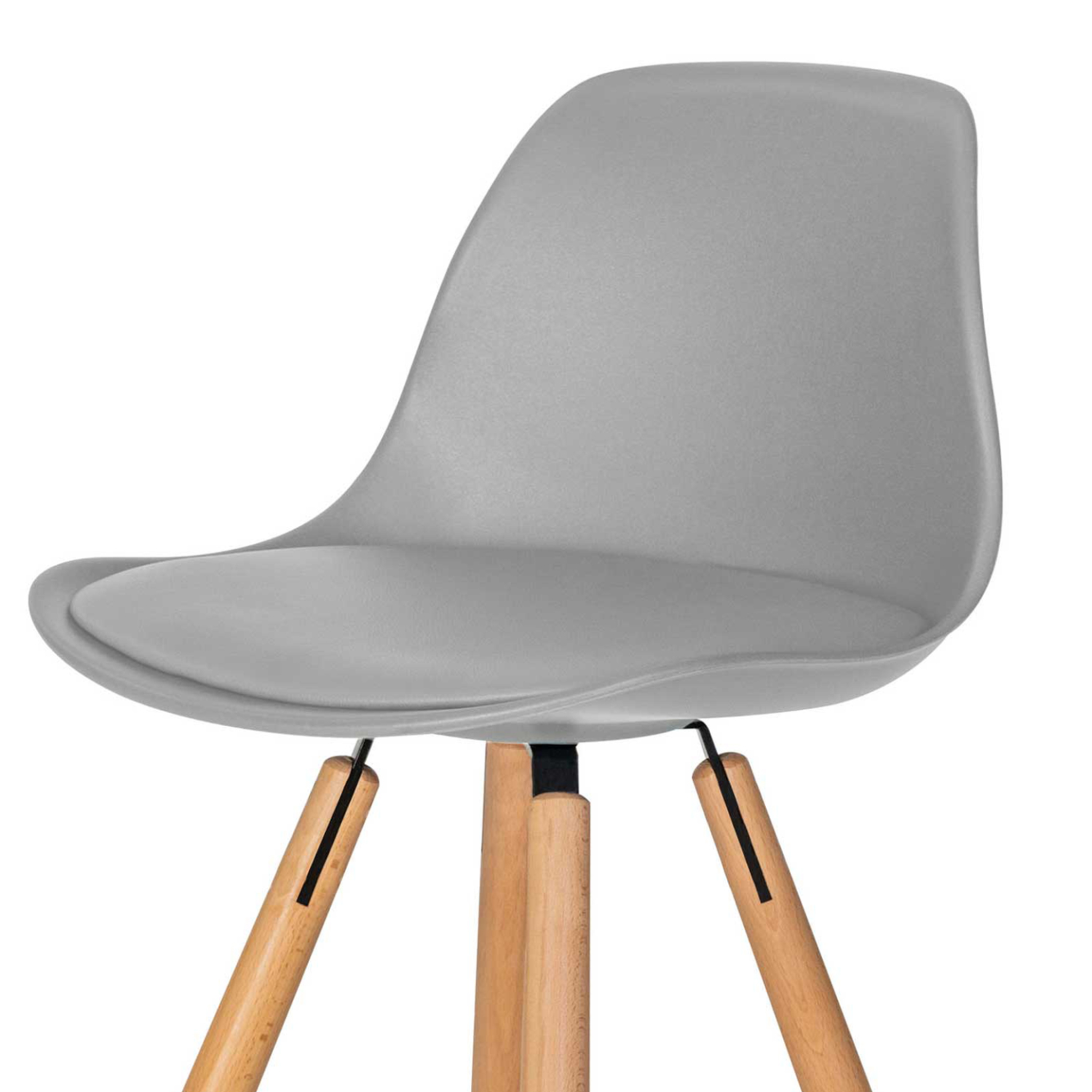 Voir la diapositive 6 : ID MARKET Lot de 4 tabourets de bar sara mix color gris foncé, gris clair, blanc et noir