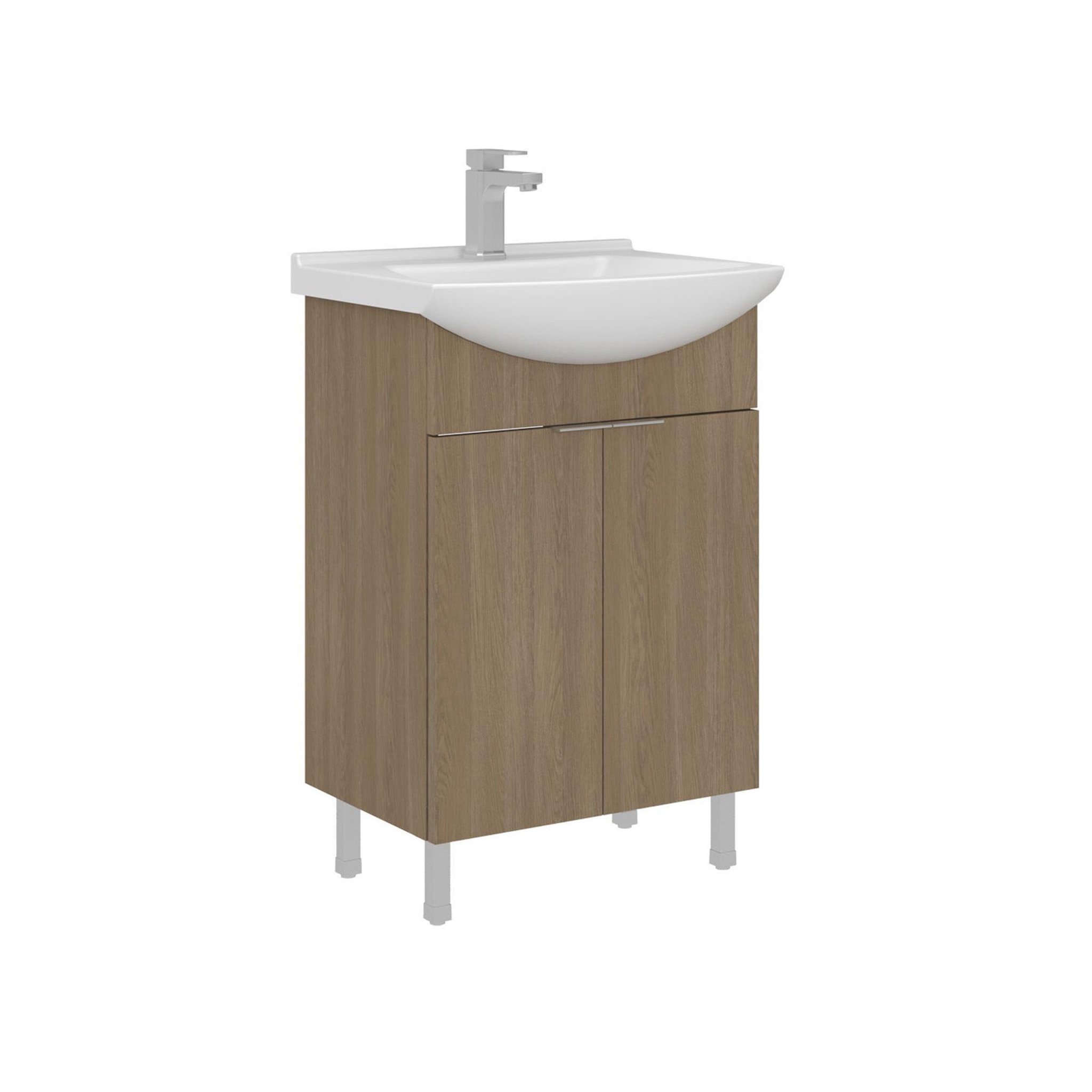 Habitat et Jardin Meuble Vasque  Purus 55  - 55 x 50 x 83 cm - Sonomo Oak
