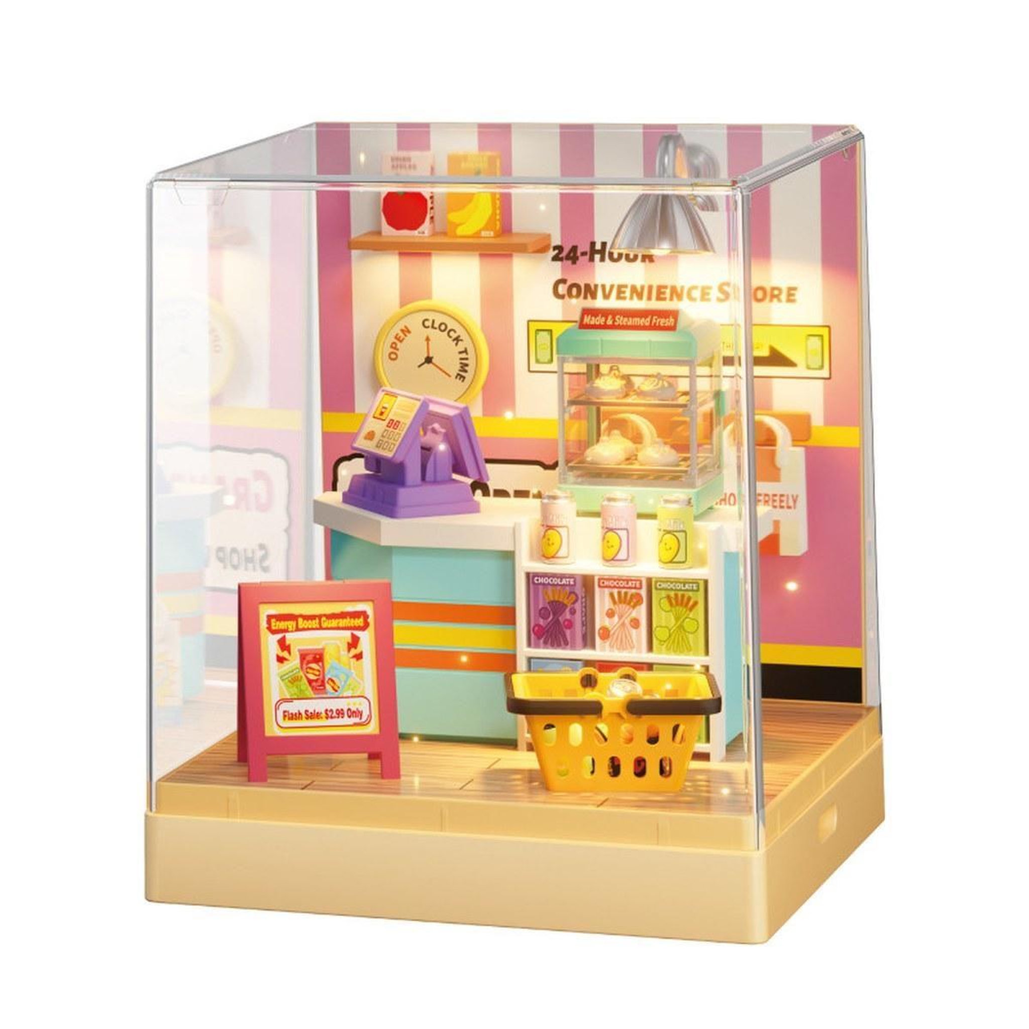 GREENSLIDE Maquette Green Slide - Miniature Empilable - Épicerie - LED - 56 pièces
