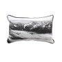 Voir la diapositive 1 : TOILINUX Coussin imprimé montagne Epicéa - 30 x 50 cm - Blanc