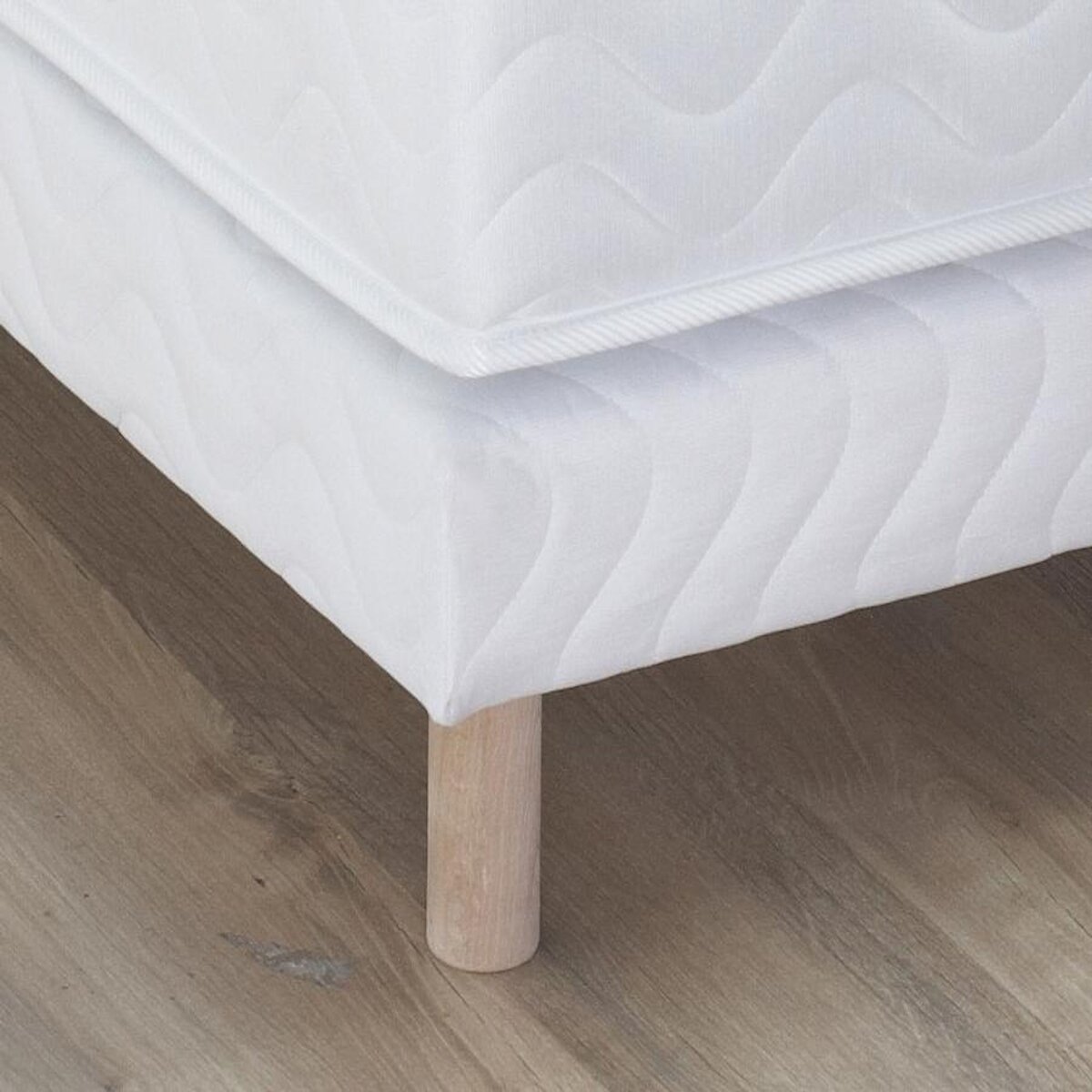 IDLITERIE Sommier tapissier à lattes blanc Made in France