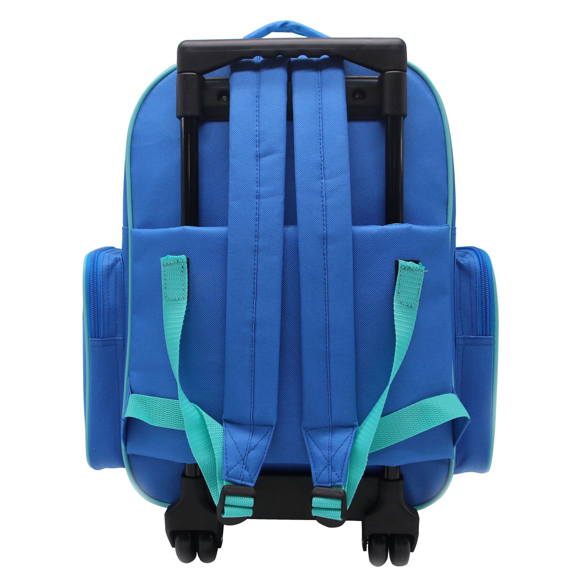 AUCHAN Sac à dos à roulettes bleu