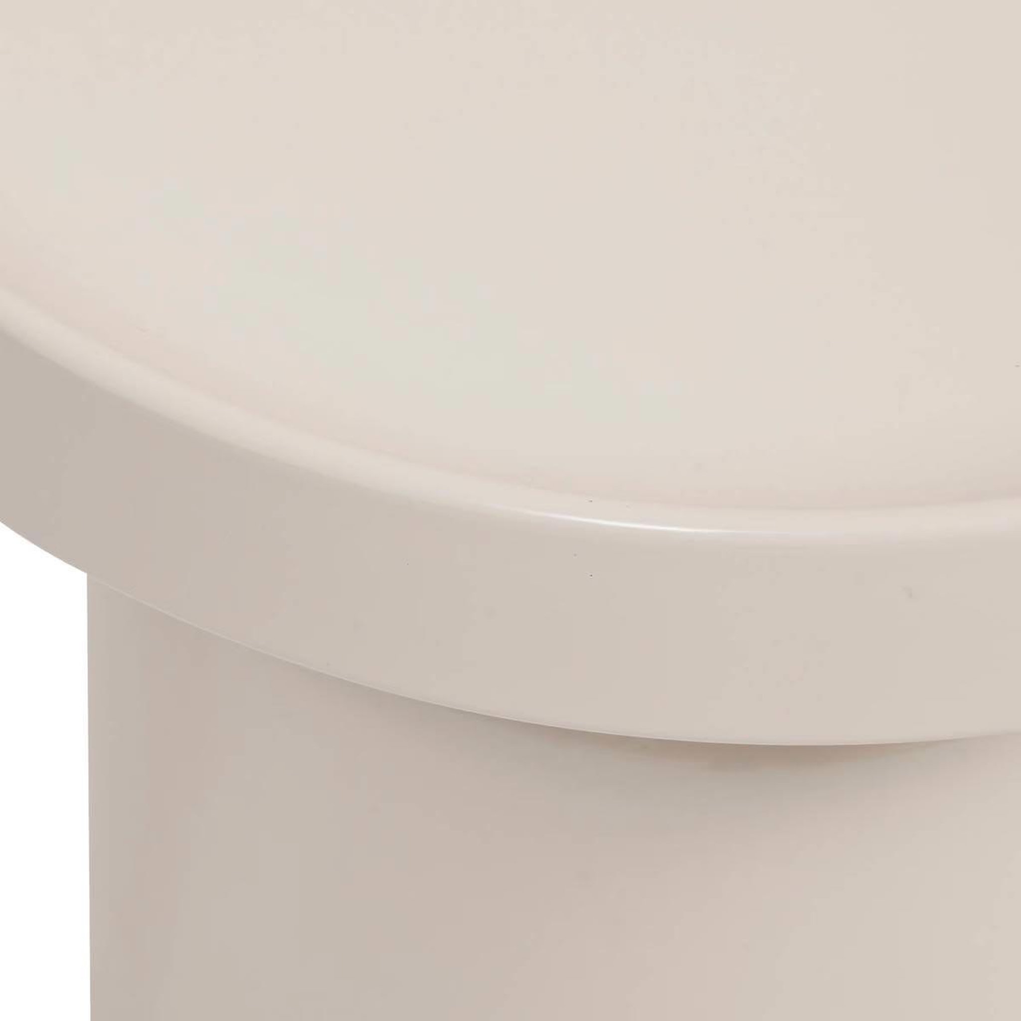 Voir la diapositive 2 : ATMOSPHERA Table d'appoint en métal  abadi  43cm beige