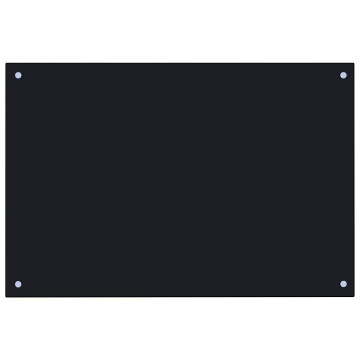 VIDAXL Dosseret de cuisine Noir 90x60 cm Verre trempé