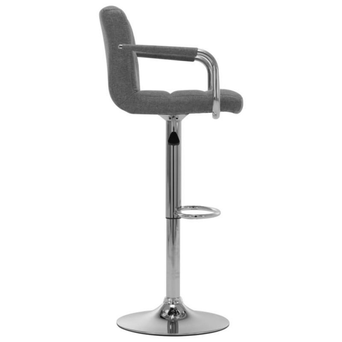 VIDAXL Chaises de bar lot de 2 gris clair tissu