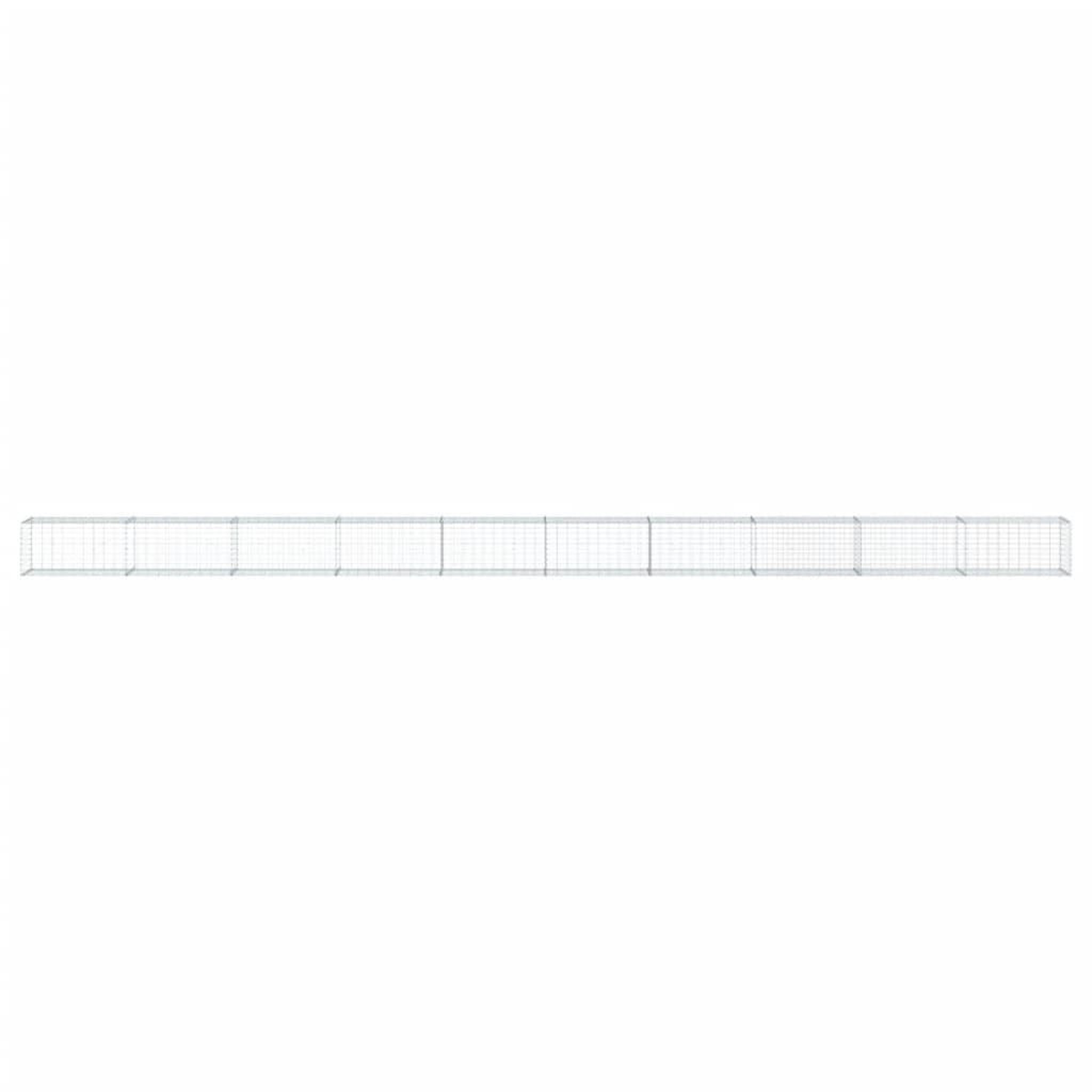 Voir la diapositive 3 : VIDAXL Panier gabion avec couvercle 1000x50x50 cm fer galvanise
