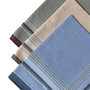Voir la diapositive 2 : VANDERSICKEL Lot de 12 mouchoirs homme couleur 40x40 cm 100% coton