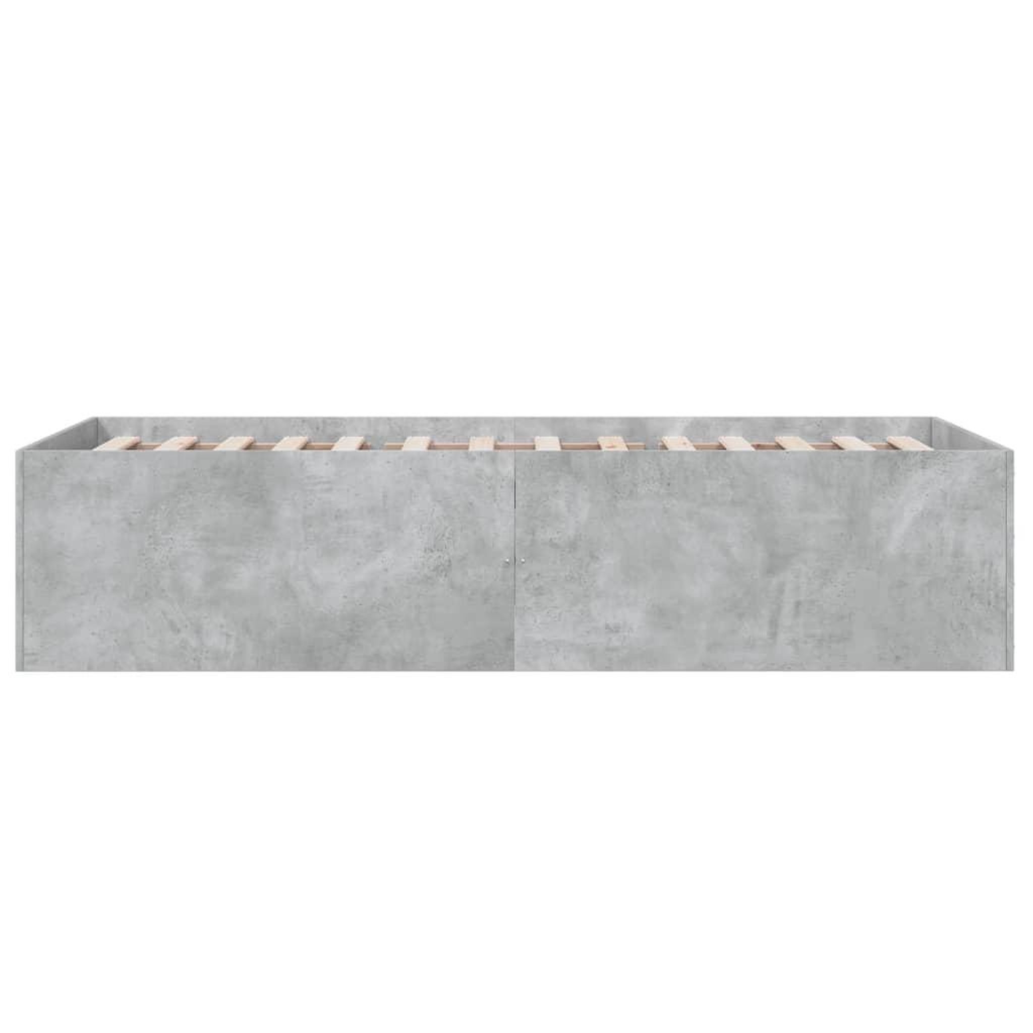 Voir la diapositive 5 : VIDAXL Cadre de lit sans matelas gris beton 75x190 cm