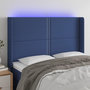 Voir la diapositive 1 : VIDAXL Tete de lit a LED Bleu 147x16x118/128 cm Tissu