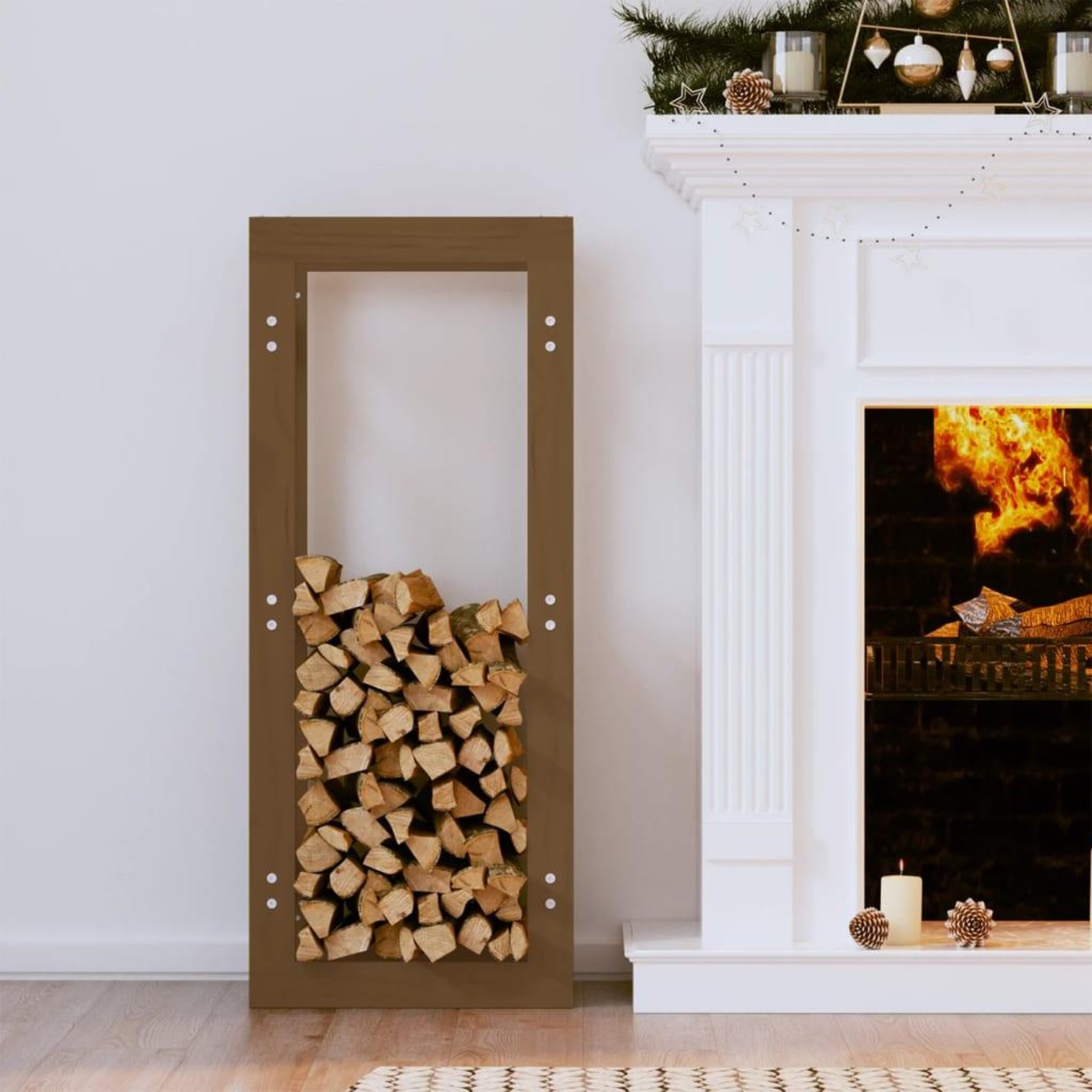 Voir la diapositive 1 : VIDAXL Support de bois de chauffage Marron miel 41x25x100cm Pin massif