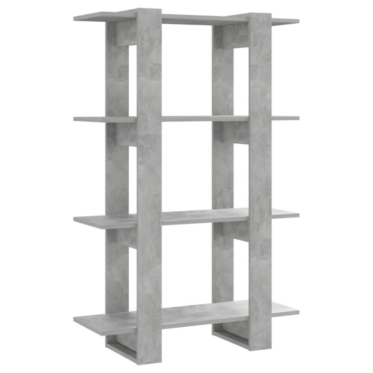 VIDAXL Bibliotheque/Separateur de piece Gris beton 80x30x123,5 cm