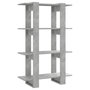 Voir la diapositive 2 : VIDAXL Bibliotheque/Separateur de piece Gris beton 80x30x123,5 cm