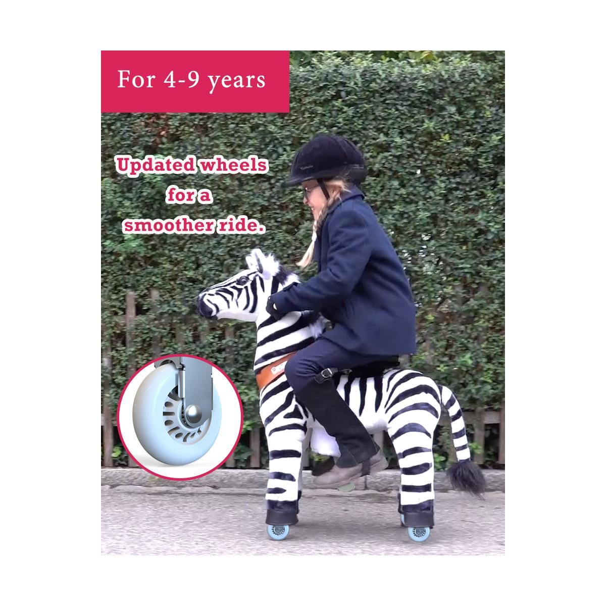 Ponycycle Zebre à monter Grand Modèle pour 4 à 9 ans