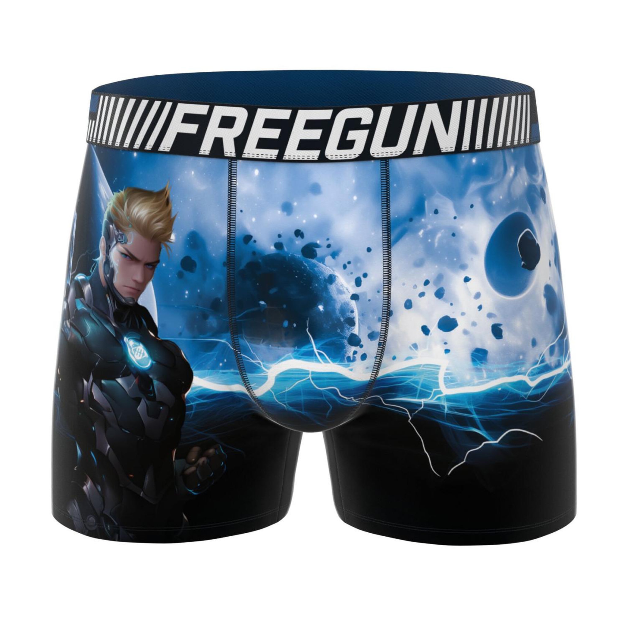 Voir la diapositive 5 : FREEGUN Lot de 3 boxers homme collection heroes