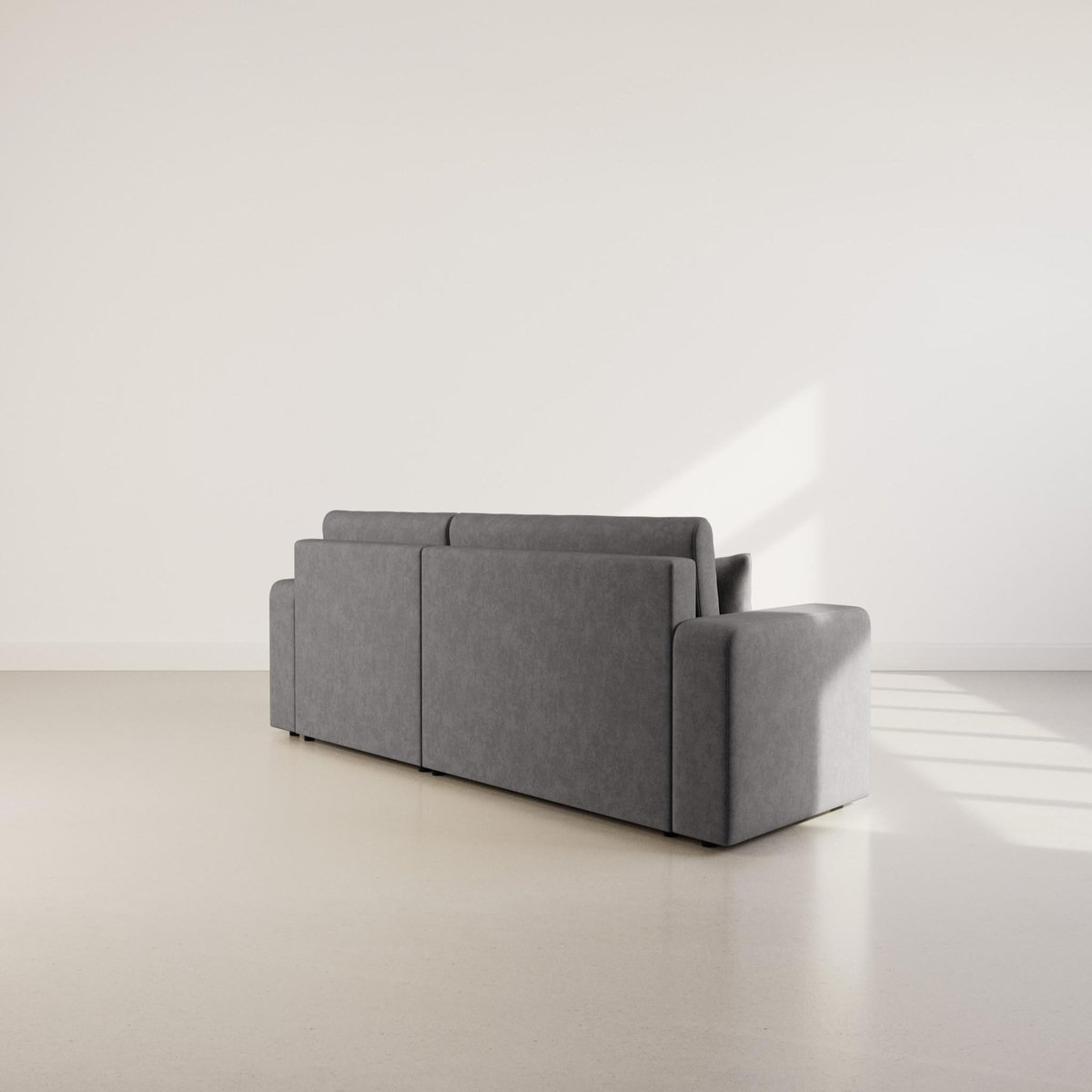 BEST MOBILIER Nicole - canapé d'angle réversible 5 places convertible avec coffre en tissu