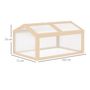 Voir la diapositive 3 : OUTSUNNY Mini serre de jardin serre à tomates dim. 102L x 71l x 53H cm double toit ouvrable 2 niveaux panneaux polycarbonate bois sapin pré-huilé