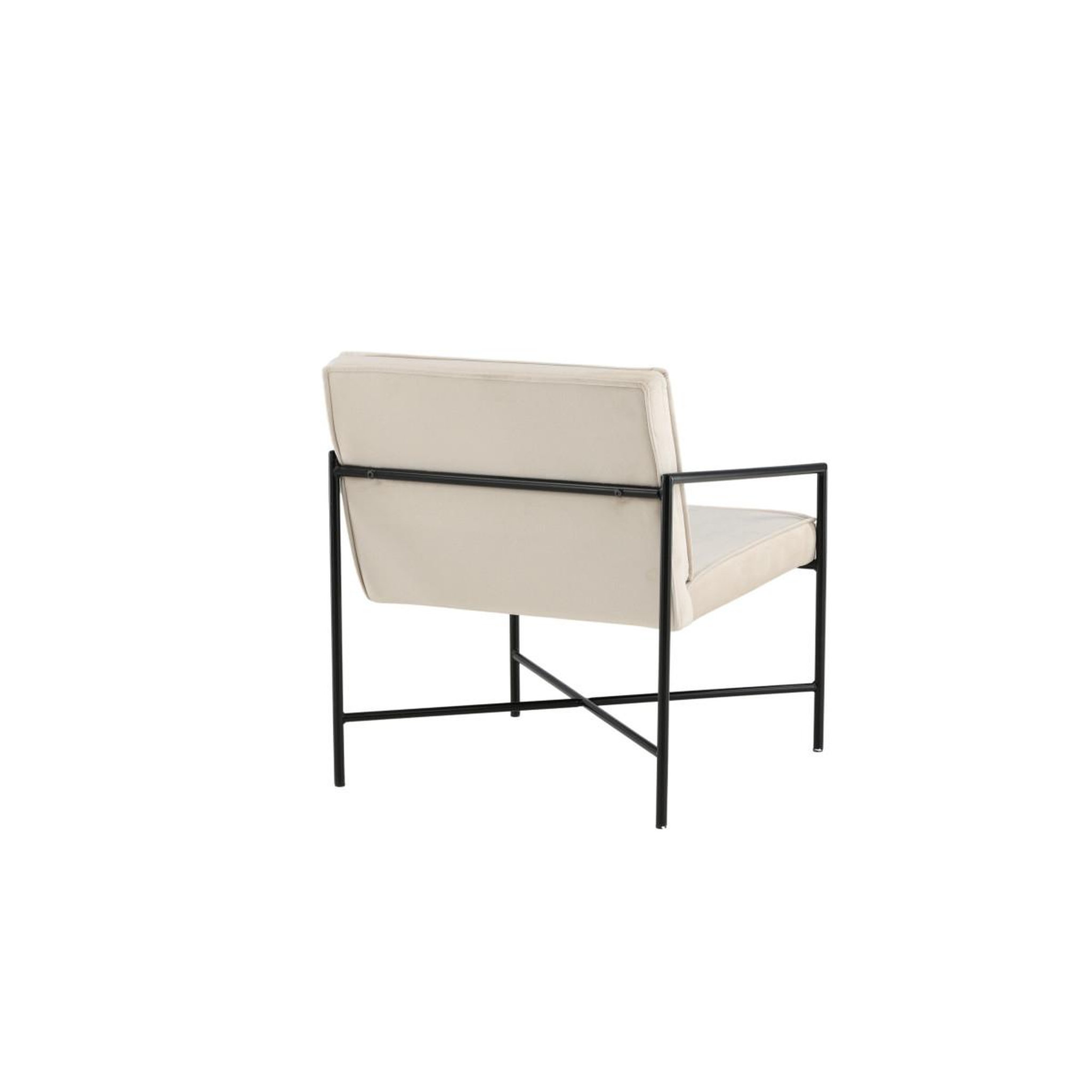 Voir la diapositive 4 : Paris Prix Fauteuil design velours  rakel  78cm beige