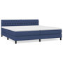 Voir la diapositive 2 : VIDAXL Sommier a lattes de lit avec matelas Bleu 200x200 cm Tissu
