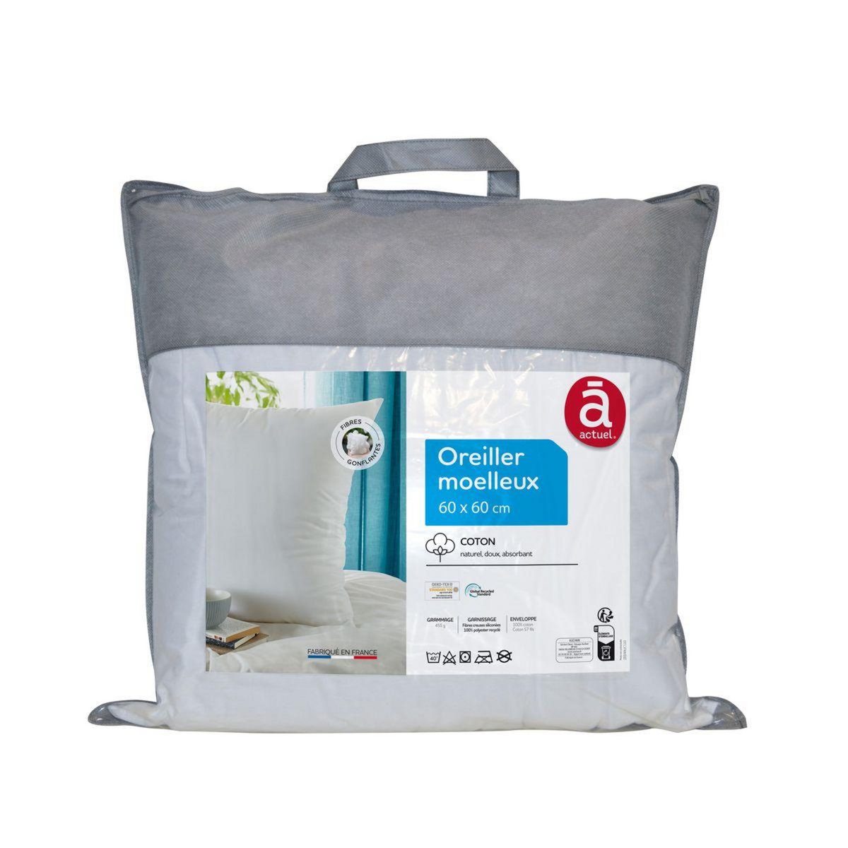 ACTUEL Oreiller confort moelleux en coton